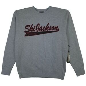 Diamond Cross Ranch Sweatshirt Large Ski Jackson Hole Wyoming Gray NWT